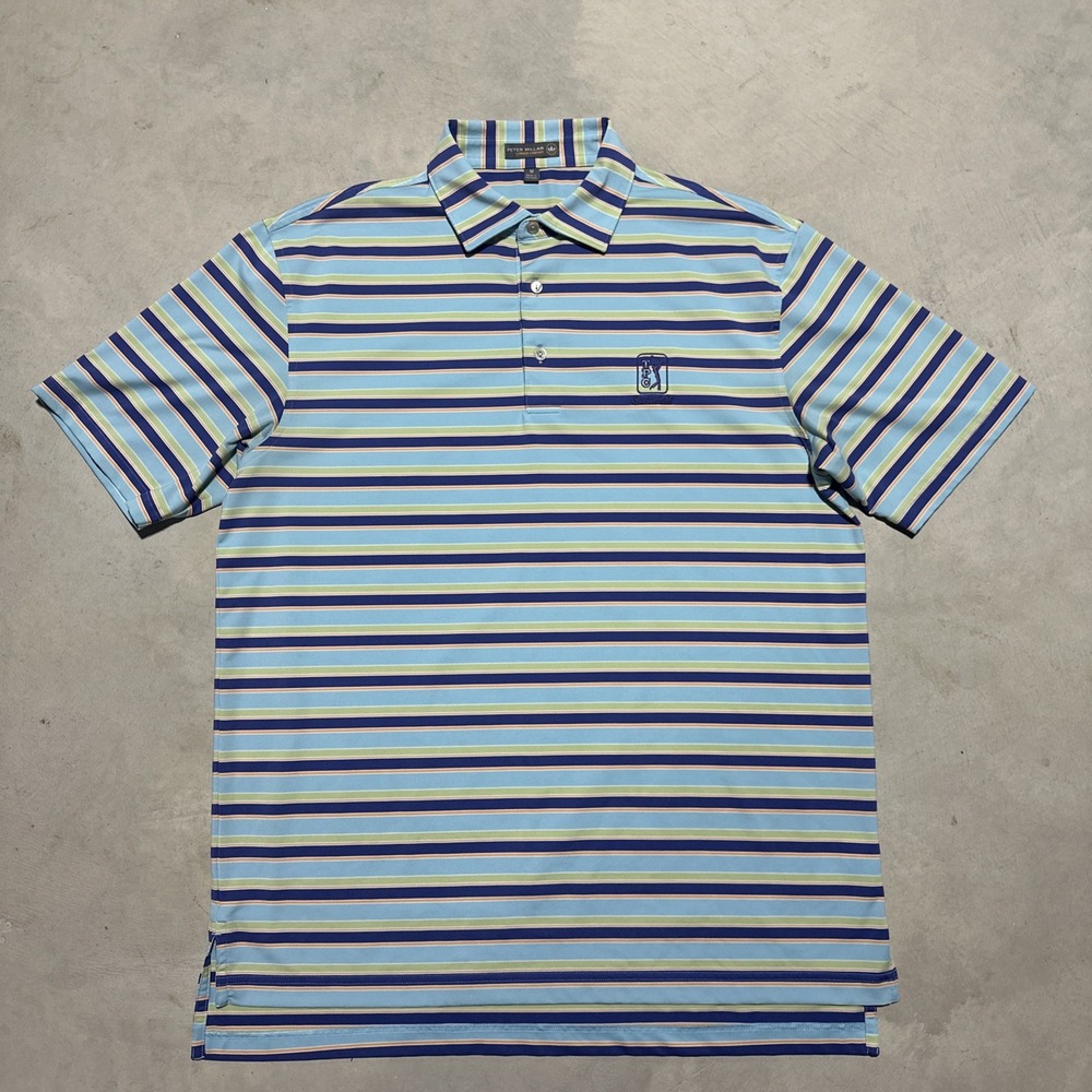 Peter Millar Summer Comfort TPC Scottsdale Golf Polo Shirt Men's SZ M Wicking